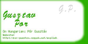 gusztav por business card